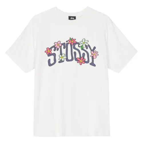 Stüssy Flower Collegiate Tee Natural