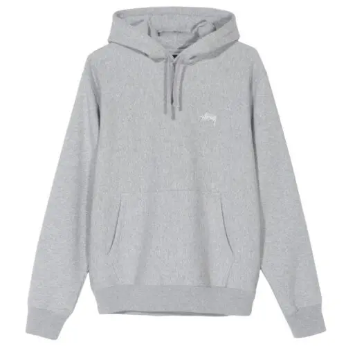 Stüssy Stock Logo Hood Grey Heather