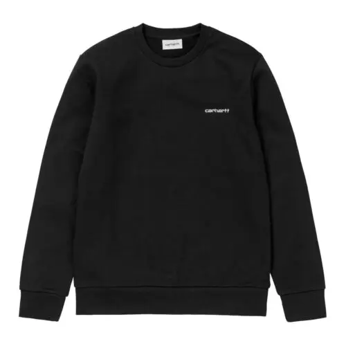 Carhartt WIP Script Embroidery Sweat Black