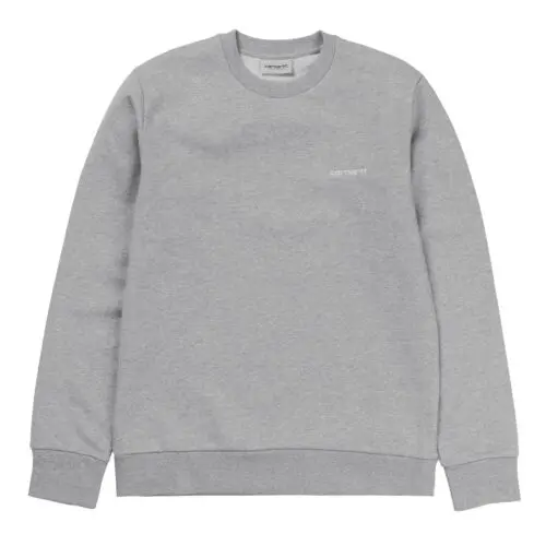 Carhartt WIP Script Embroidery Sweat Grey Heather