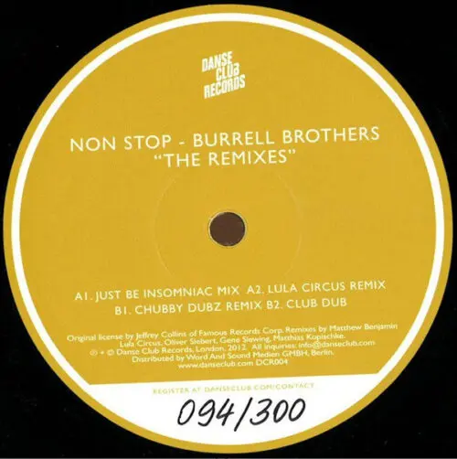 Burrell Brothers* - Non Stop "The Remixes" (12")