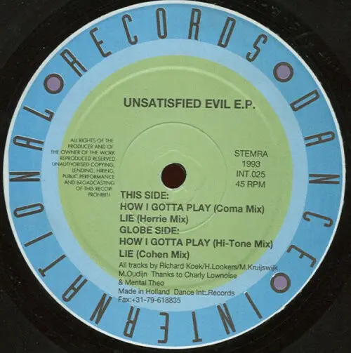 Unsatisfied Evil - Unsatisfied Evil E.P. (12")