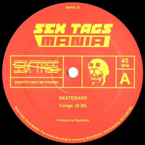 Skatebård / Crystal Bois - Conga / Live At Skurkeklubben (12")