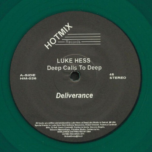 Luke Hess - Deep Calls To Deep (12")