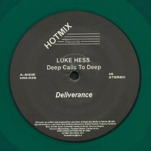 Luke Hess - Deep Calls To Deep (12")