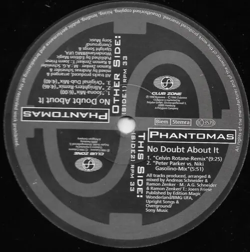 Phantomas - No Doubt About It (12", Promo)