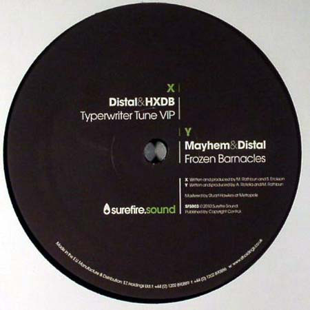 Distal & HXDB / Mayhem (7) & Distal - Typewriter Tune VIP / Frozen Barnacles (12")