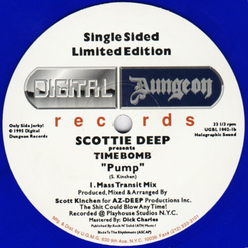 Scottie Deep* Presents Time Bomb - Pump (10", S/Sided, Ltd, Blu)