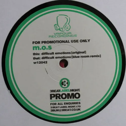 M.O.S* - Difficult Emotions (12", Promo)