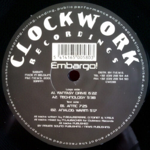 Embargo! - Technology - Album Sampler One (12")