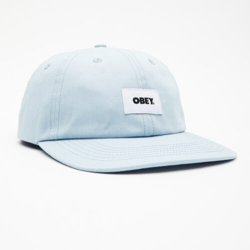 Obey Bold Label Organic 6 Panel Hat Good Grey