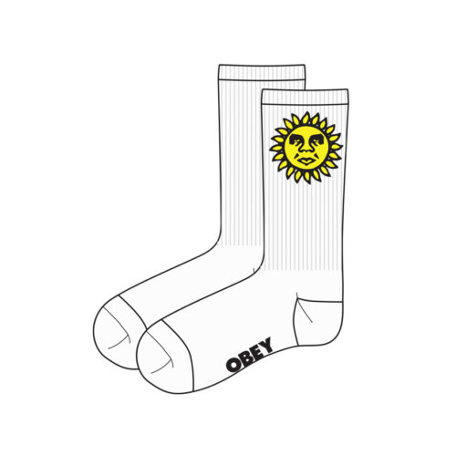 Obey Sunshine Socks White