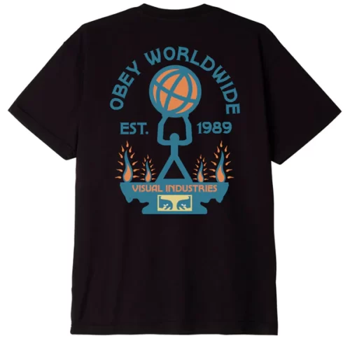 Obey Pyre Tee Faded Black