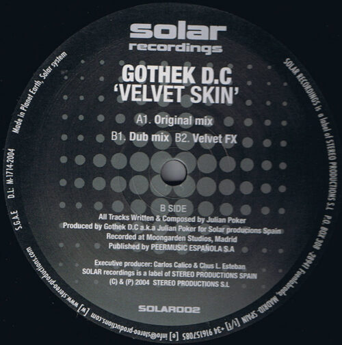 Gothek D.C. - Velvet Skin (12")
