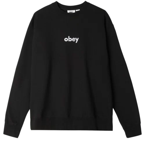 Obey Lowercase Crew Black