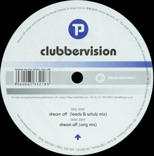 Clubbervision - Dream Off (12")