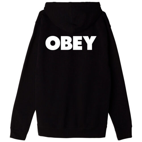 Obey Bold Zip Hood Black