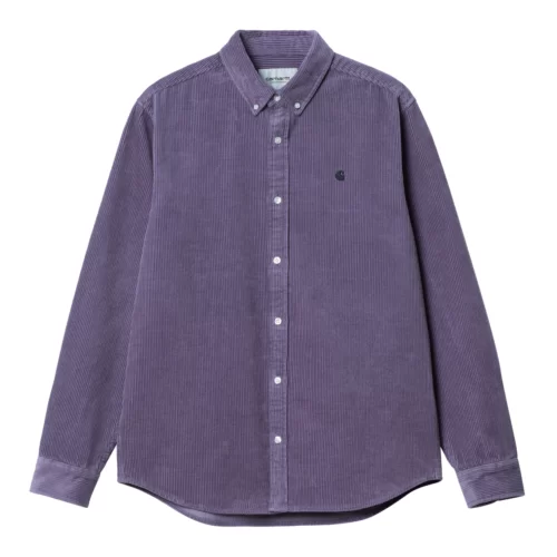 Carhartt WIP L/S Madison Cord Shirt Glassy Purple