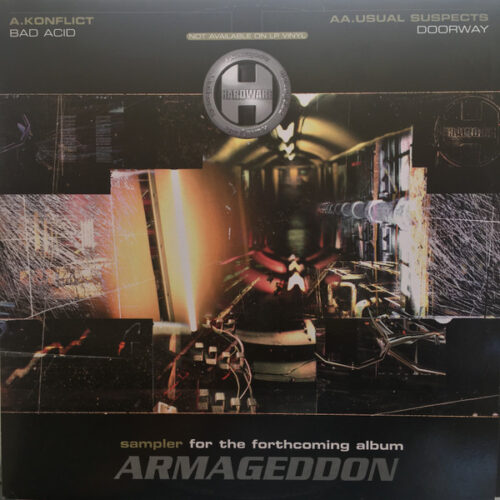 Konflict / Usual Suspects - Bad Acid / Doorway (Armageddon Sampler) (12", Smplr)