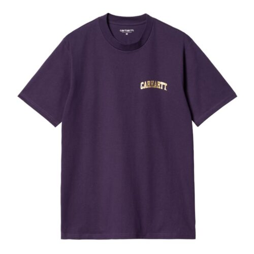 Carhartt WIP S/S University Script T-Shirt Cassis / Gold
