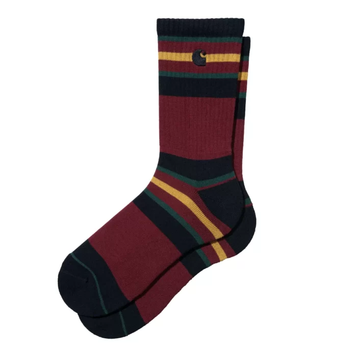 oregon socks starco stripe bordeaux 1171