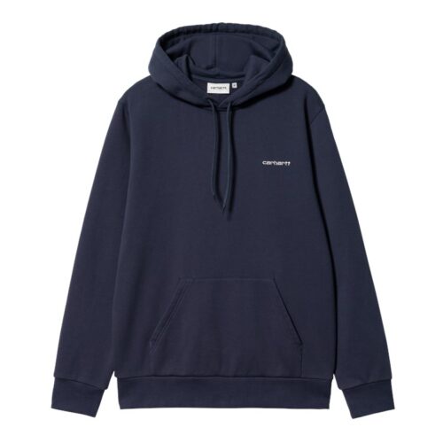 Carhartt WIP Hooded Script Embroidery Sweat Blue