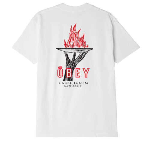 Obey Seize Fire Tee White
