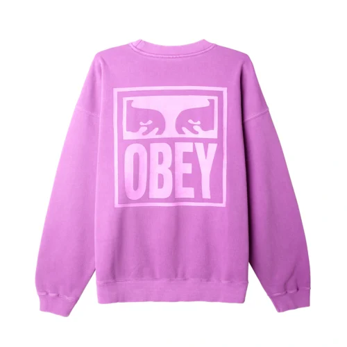 Obey Eyes Icon Extra Heavy Crew Pigment Dewberry