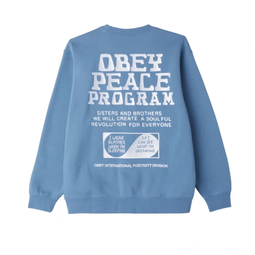Obey Peace Program Crew Coronet Blue