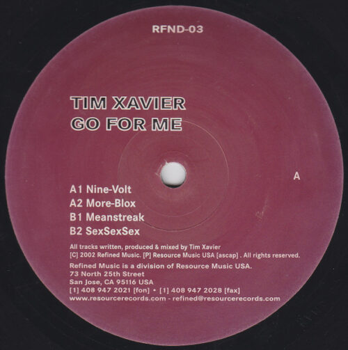 Tim Xavier - Go For Me (12")
