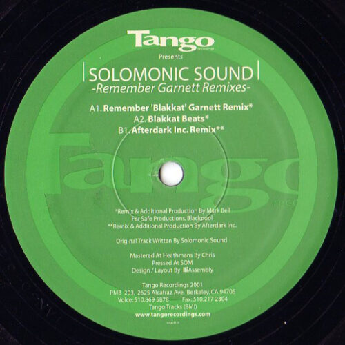Solomonic Sound - Remember Garnett (Remixes) (12")