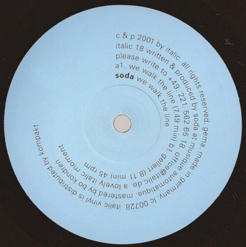 Soda (3) - We Walk The Line (12")