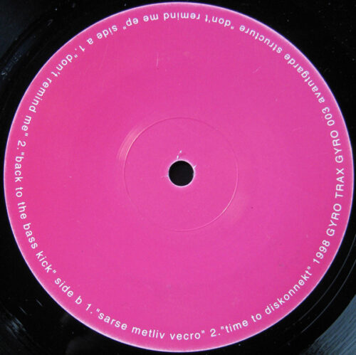 Avantgarde Structure - Don't Remind Me EP (12", EP)
