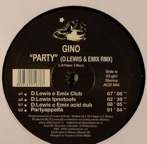 Gino (5) - Party (D.Lewis & Emix Rmx) (12")