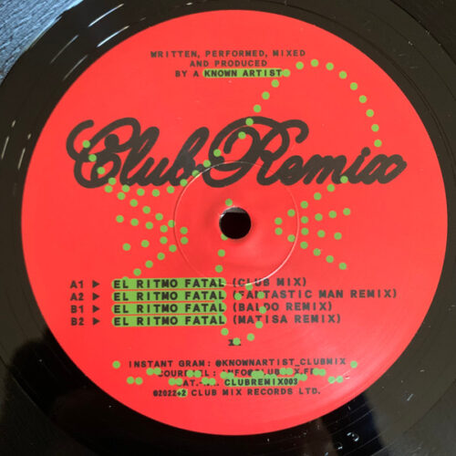 Known Artist - CLUBREMIX003 (12", EP)