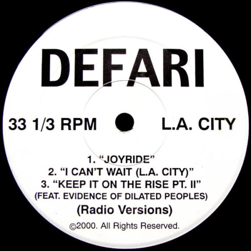 Defari - Joyride / I Can't Wait / Keep It On The Rise Pt. II (12")