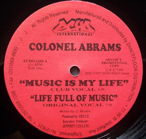 Colonel Abrams - Music Is My Life (12", Promo)