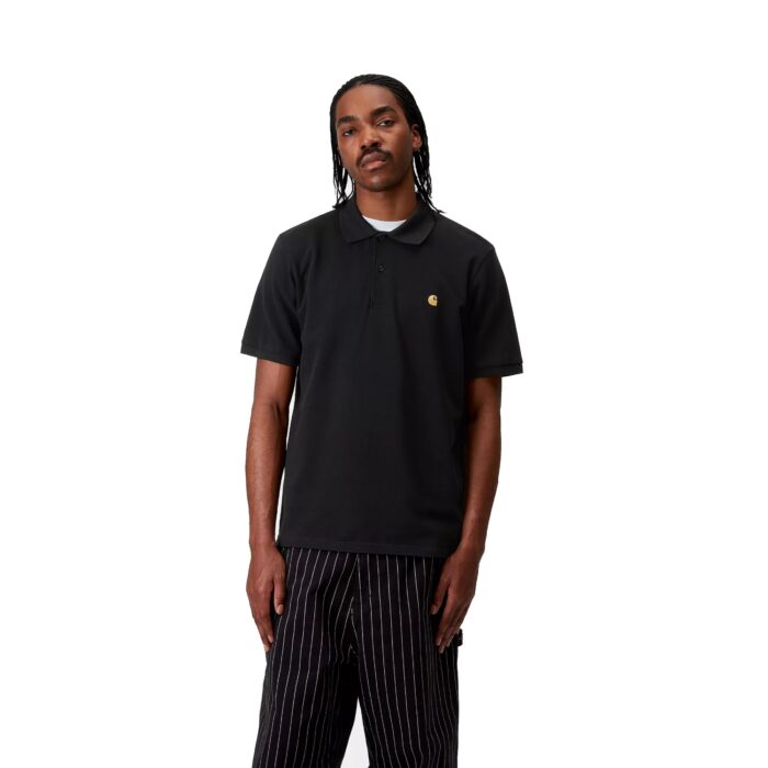 s s chase pique polo black 2