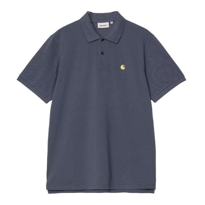s s chase pique polo dusky blue