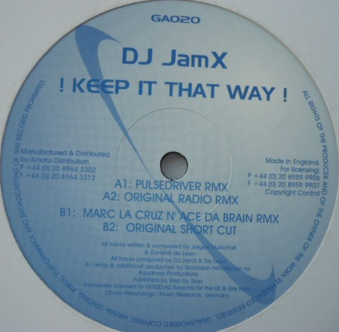 DJ JamX - !Keep It That Way! (12")