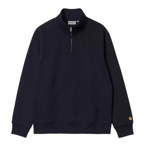 Carhartt WIP Chase Neck Zip Sweatshirt Dark Navy