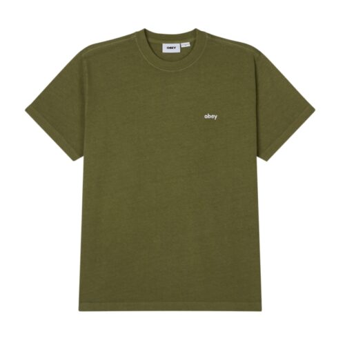 Obey Lowercase Pigment Tee Moss Green