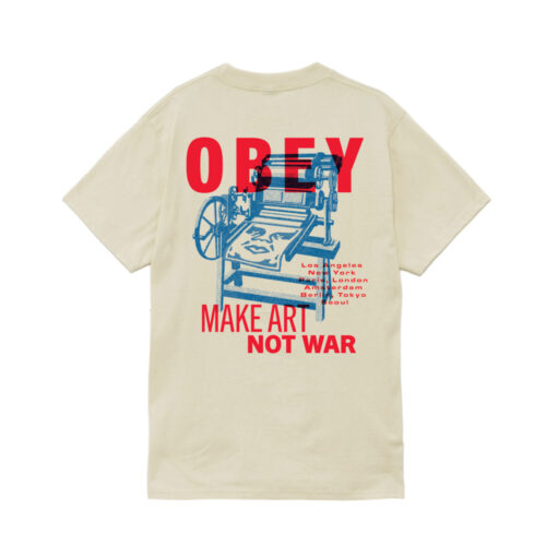 Obey Printing Press Make Art Tee Cream