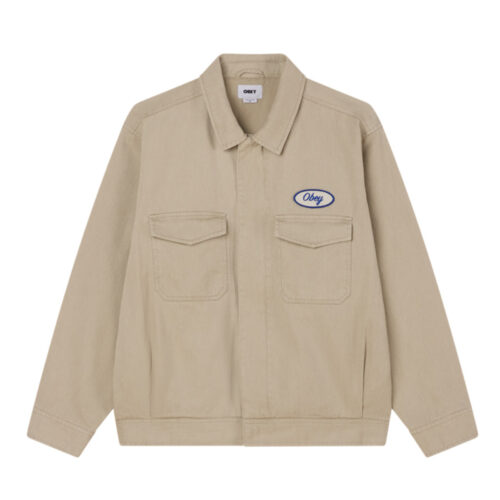 Obey Triton Work Jacket Silver Grey