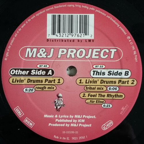 M & J Project - Livin' Drums (12", Maxi)