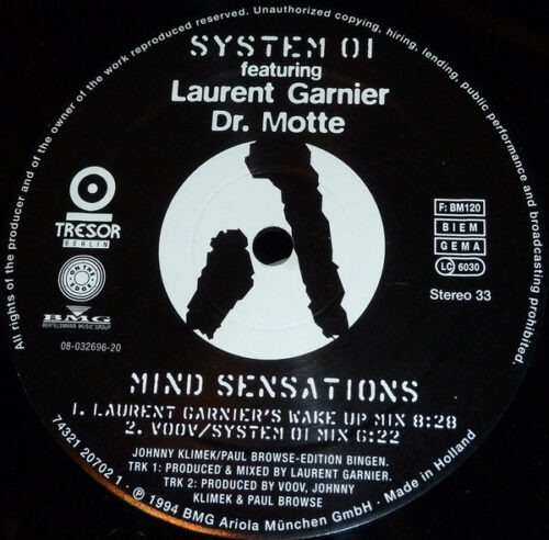 System 01 Featuring Laurent Garnier, Dr. Motte - Mind Sensations (12")