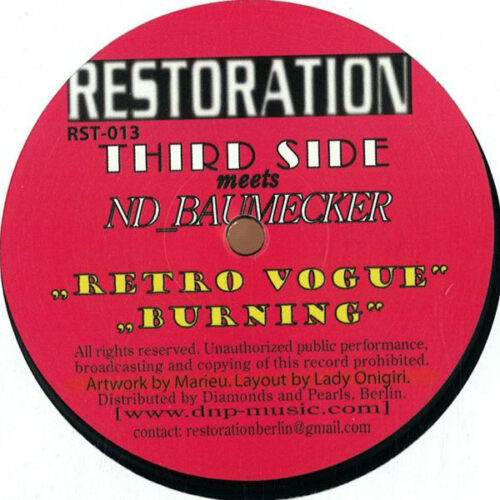 Third Side Meets ND_Baumecker* - Retro Vogue / Burning (12")