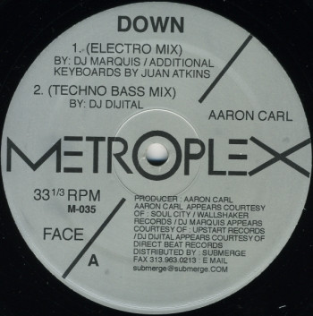 Aaron Carl* - Down (12", Sil)