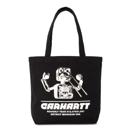 Carhartt WIP Graphic Canvas Tote, Wiptopia Print, Black