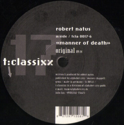 Robert Natus - Manner Of Death (12", EP)